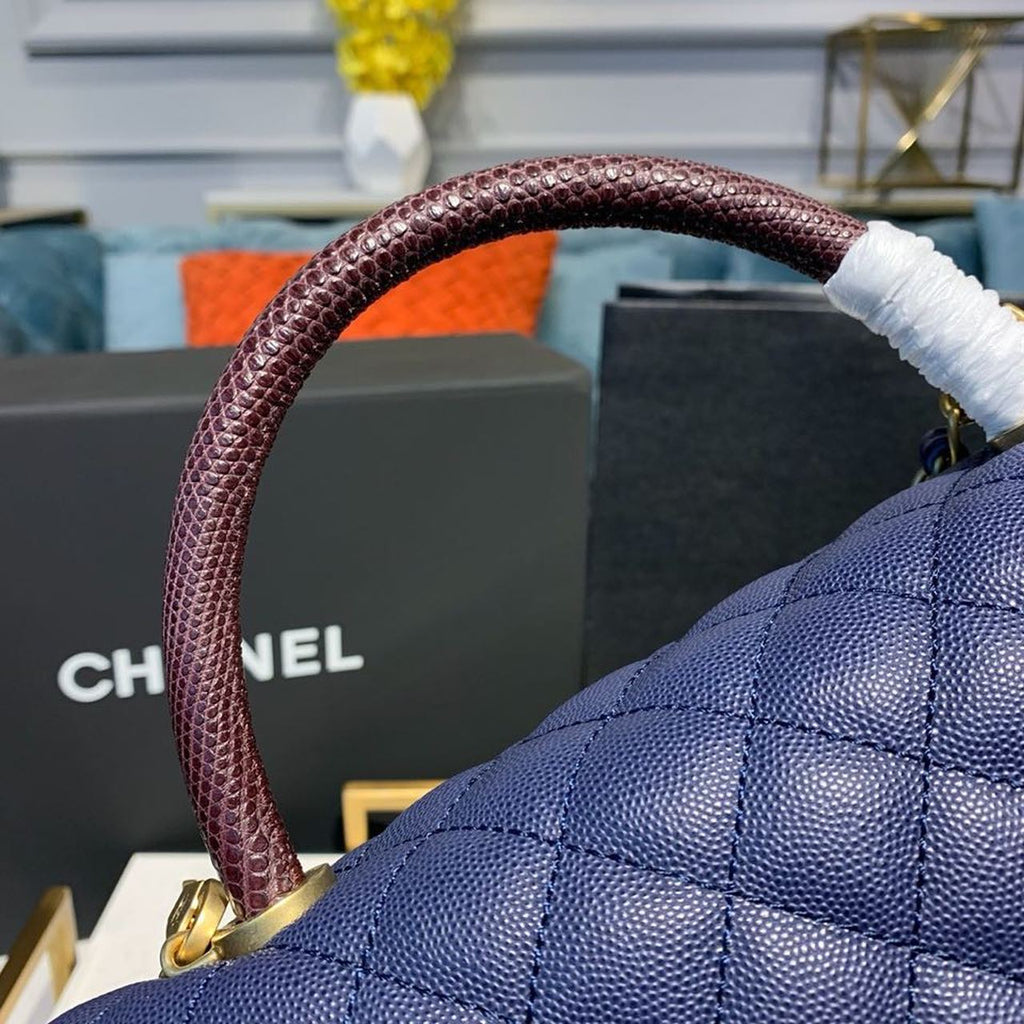 ChanelLarge GlamIap Bag With Top Handle Blue For Women Handbags, Shoulder And Crossbody Bags 11in/28cm A92991