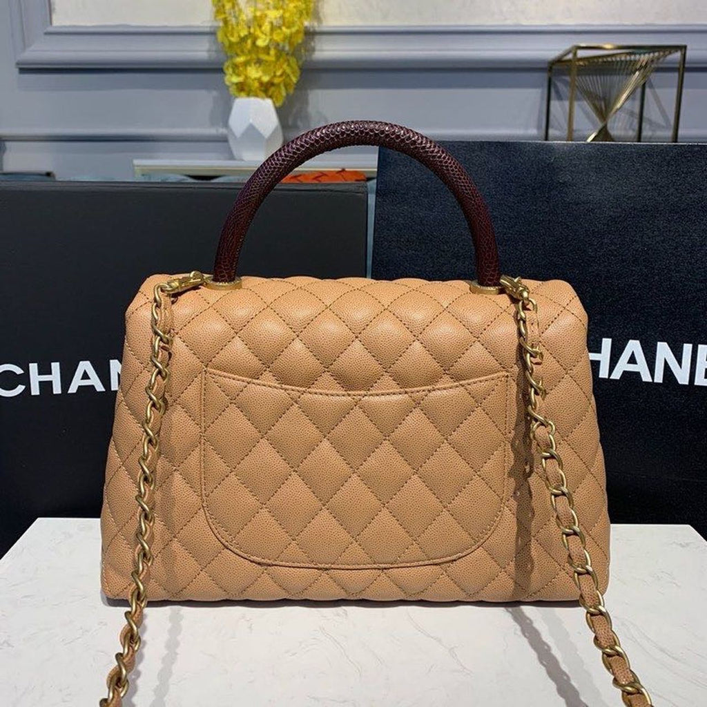 ChanelLarge GlamIap Bag With Top Handle Light Brown For Women Handbags, Shoulder And Crossbody Bags 11in/28cm A92991