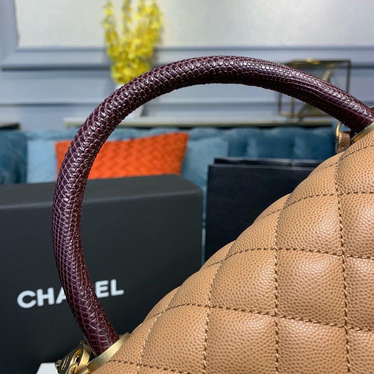 ChanelLarge GlamIap Bag With Top Handle Light Brown For Women Handbags, Shoulder And Crossbody Bags 11in/28cm A92991