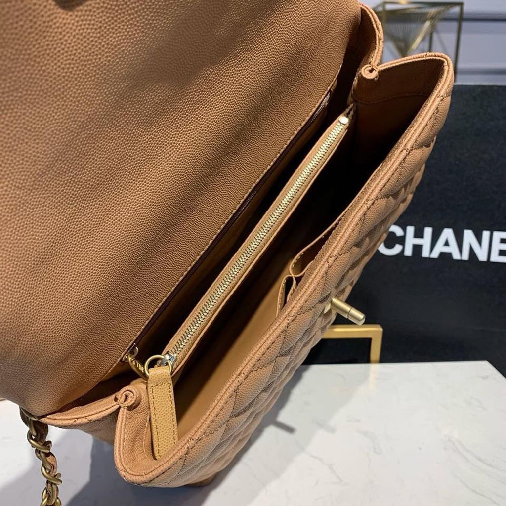 ChanelLarge GlamIap Bag With Top Handle Light Brown For Women Handbags, Shoulder And Crossbody Bags 11in/28cm A92991