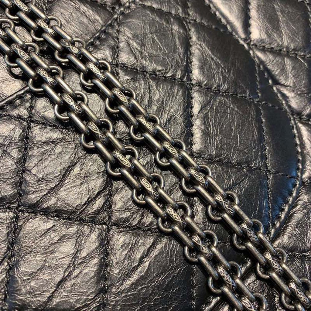 Chanel 2.55 Handbag SiLouis Vuittoner Hardware Black For Women, Women’s Bags, Shoulder And Crossbody 11in/28cm A37586