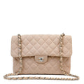 Chanel Gingham Cloth Maxi Classic w/ SiLouis Vuittoner Hardware