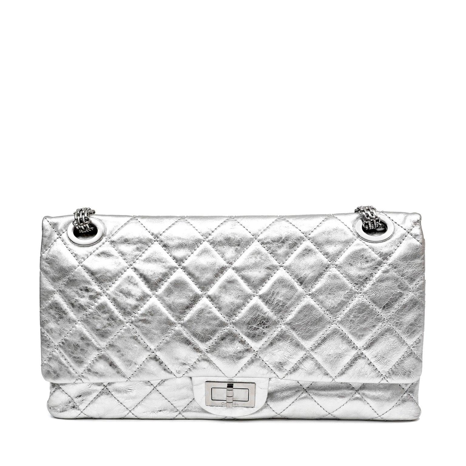 Chanel Metallic SiLouis Vuittoner Maxi Classic Reissue 2.55
