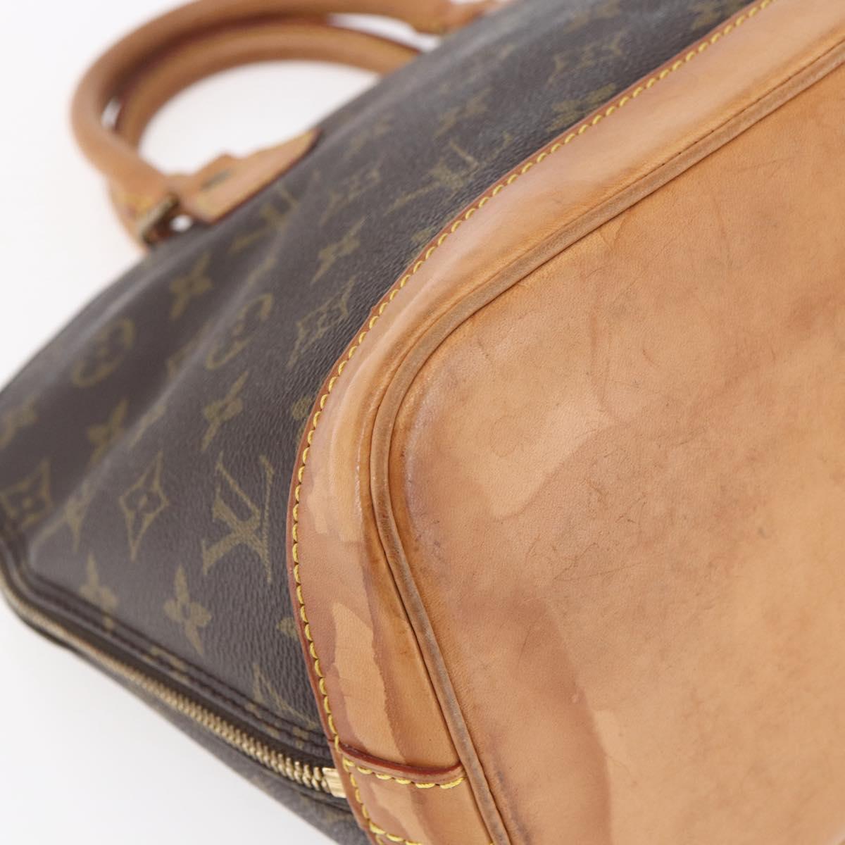 Louis Vuitton Alma Handbag Monogram Canvas Brown Canvas Handbag