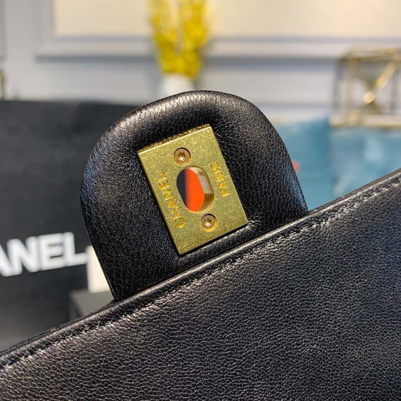 ChanelShort Pearl Handle Bag Gold Toned Hardware Black For Women Handbags, Shoulder And Crossbody Bags 8.2in/21cm AS0585