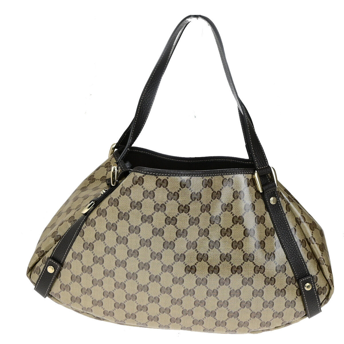 Gucci Pelham Shoulder Bag Coated Canvas Brown Canvas Shoulder Bag Bag (Pre-Owned)