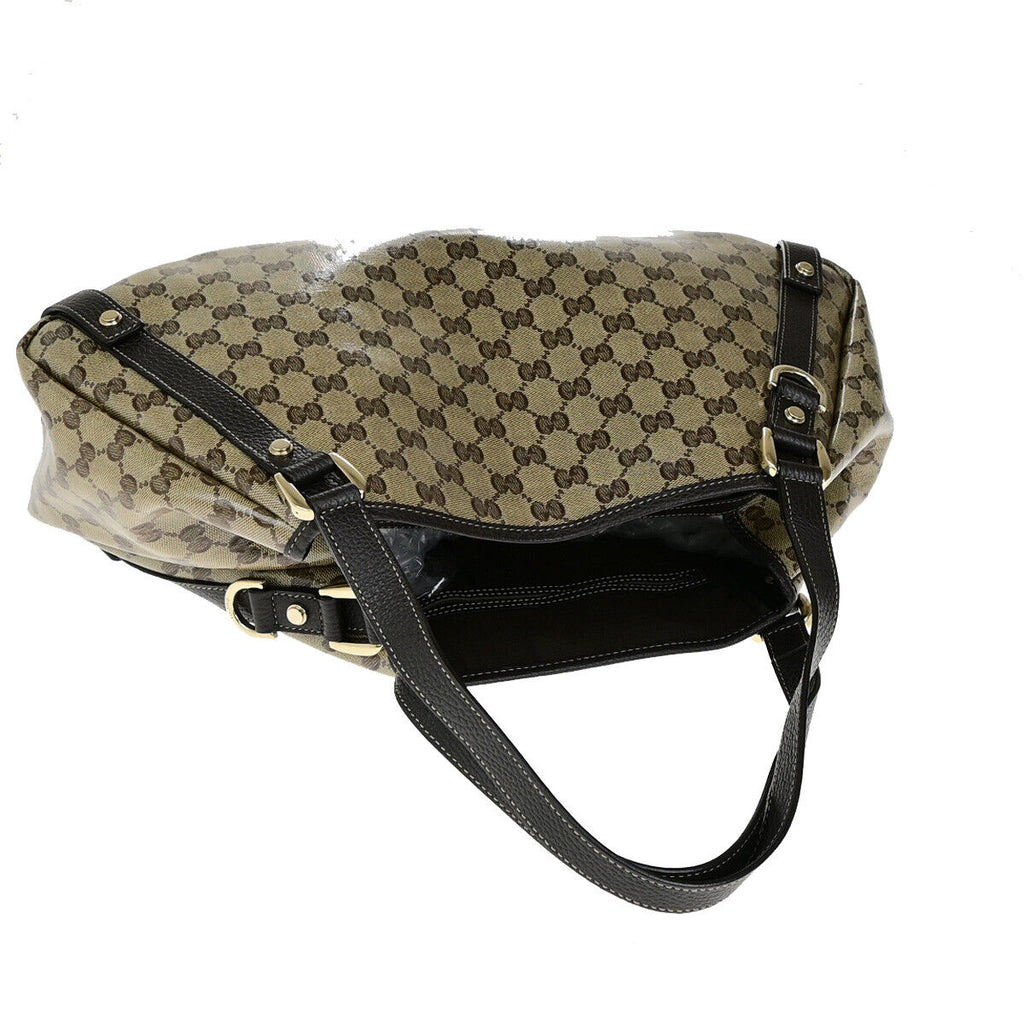 Gucci Pelham Shoulder Bag Coated Canvas Brown Canvas Shoulder Bag Bag (Pre-Owned)
