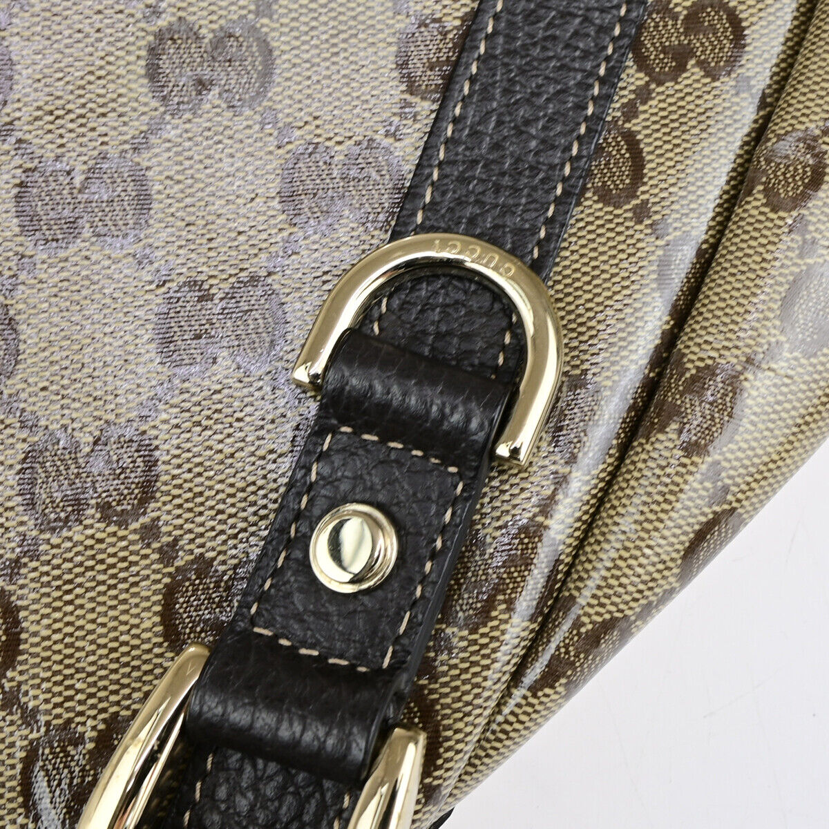Gucci Pelham Shoulder Bag Coated Canvas Brown Canvas Shoulder Bag Bag (Pre-Owned)