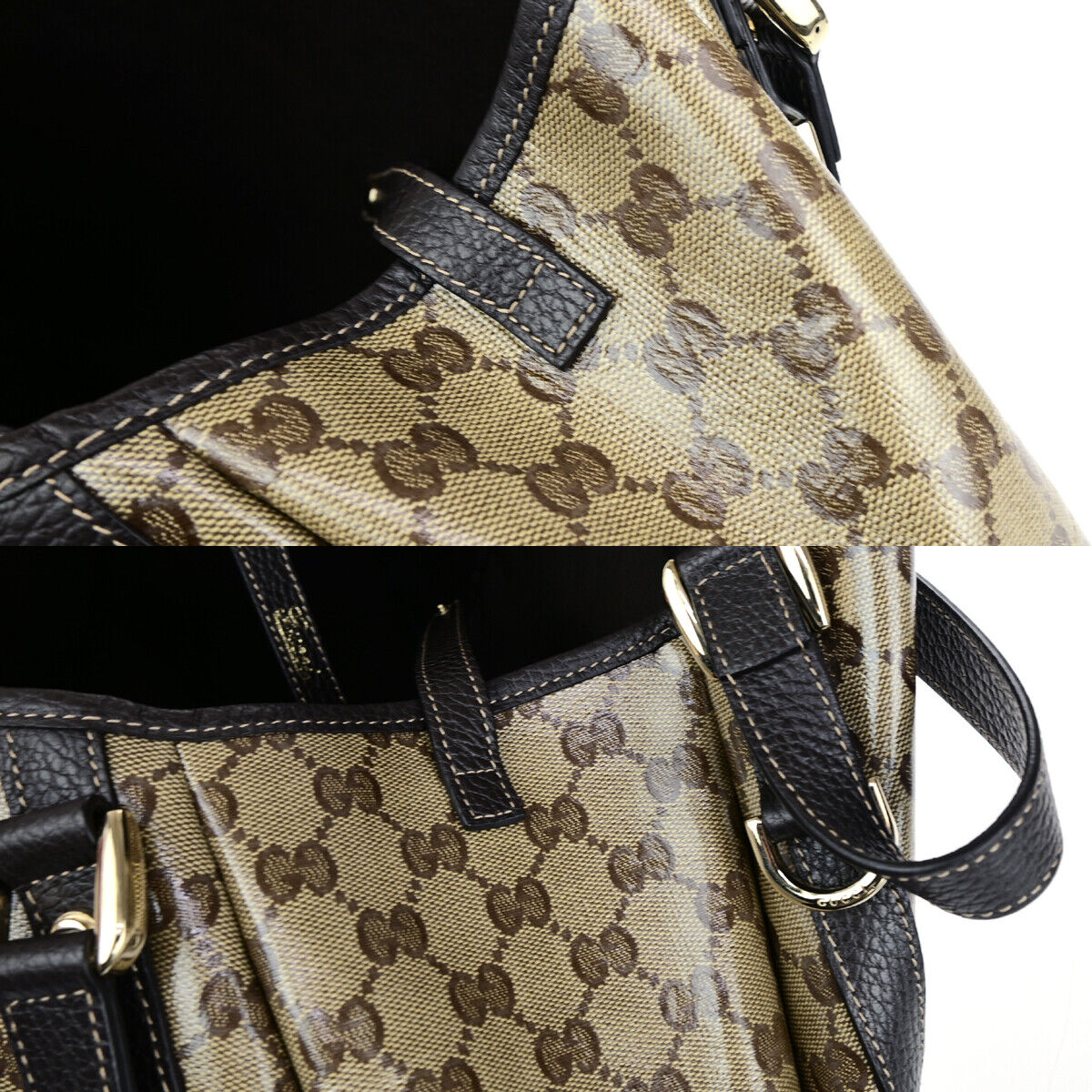 Gucci Pelham Shoulder Bag Coated Canvas Brown Canvas Shoulder Bag Bag (Pre-Owned)