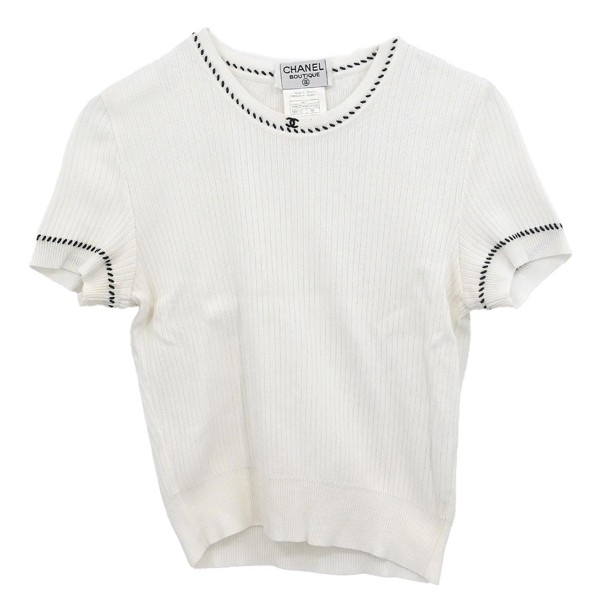 Chanel Short Sleeve Top White #38