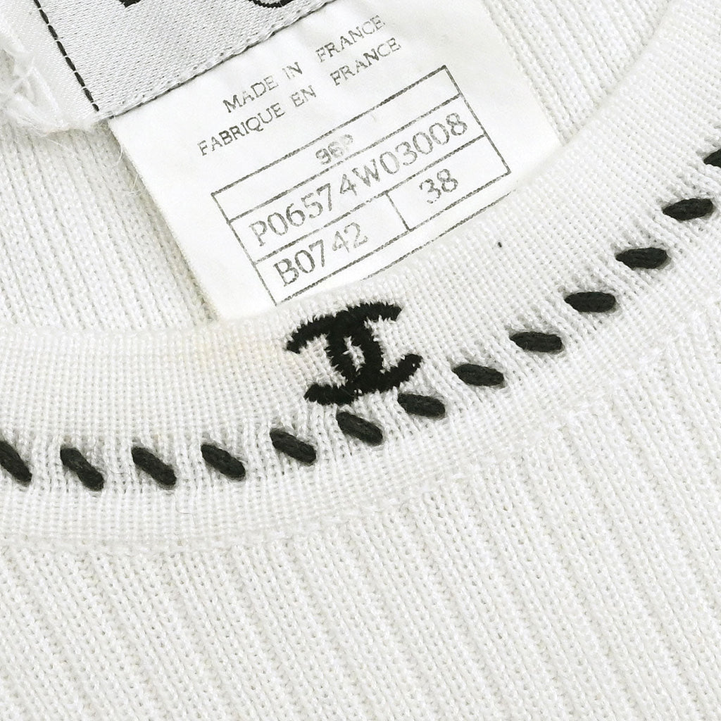 Chanel Short Sleeve Top White #38
