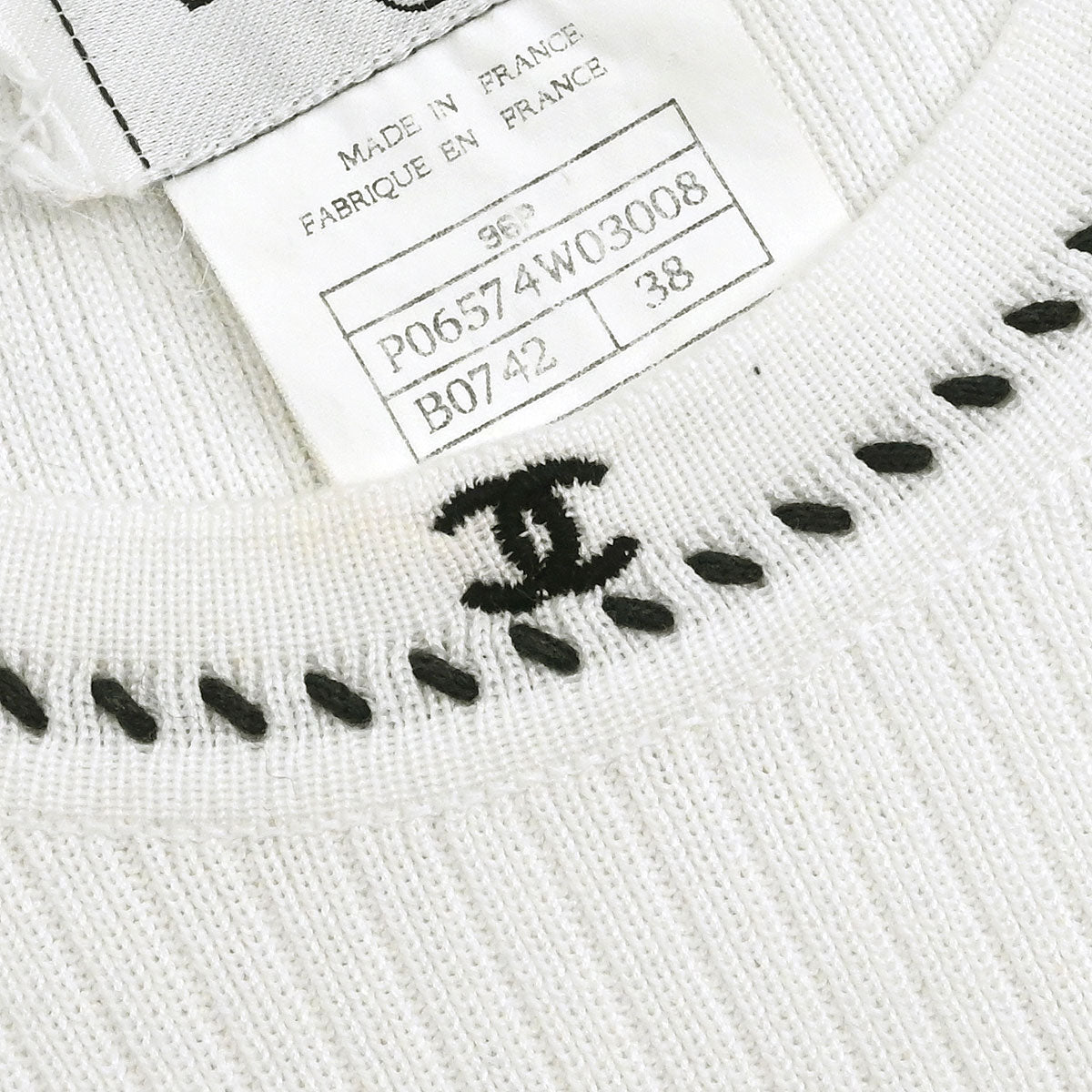 Chanel Short Sleeve Top White #38
