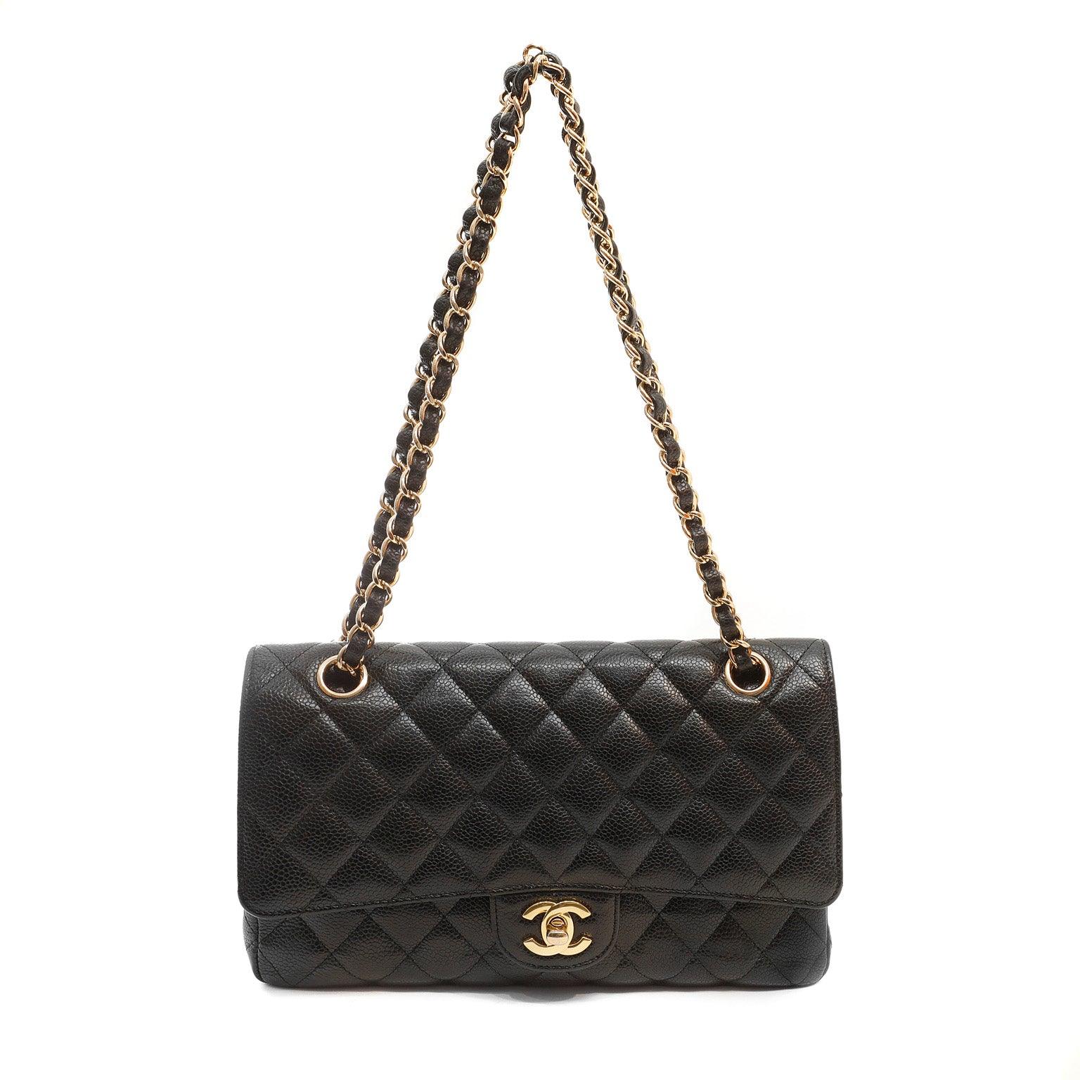 Chanel Black Caviar Medium Classic w/ Gold Hardware