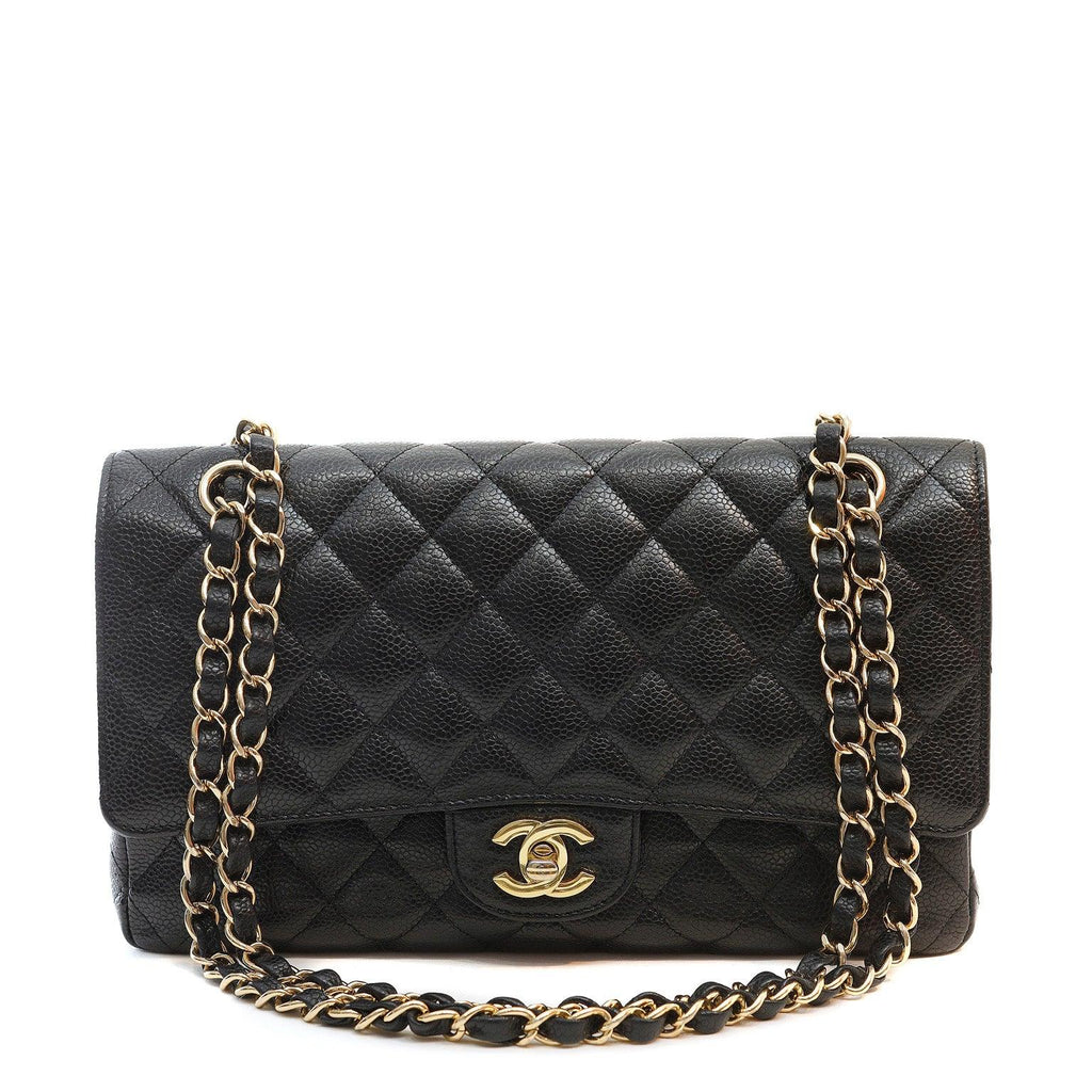 Chanel Black Caviar Medium Classic w/ Gold Hardware