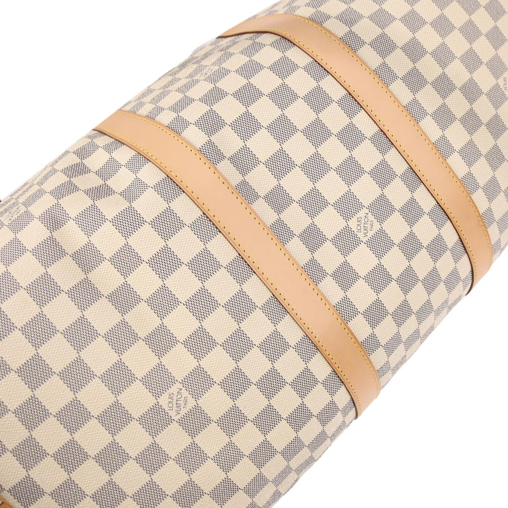 Louis Vuitton 2007 Damier Azur Keepall Bandouliere 55 Duffle Bag N41429