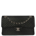 Chanel 1994-1996 Black Lambskin Single Flap Shoulder Bag