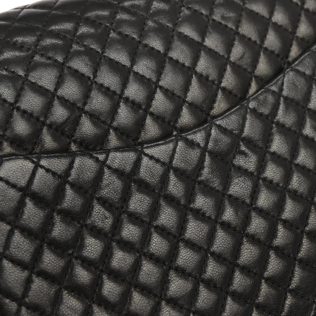 Chanel 1994-1996 Black Lambskin Single Flap Shoulder Bag