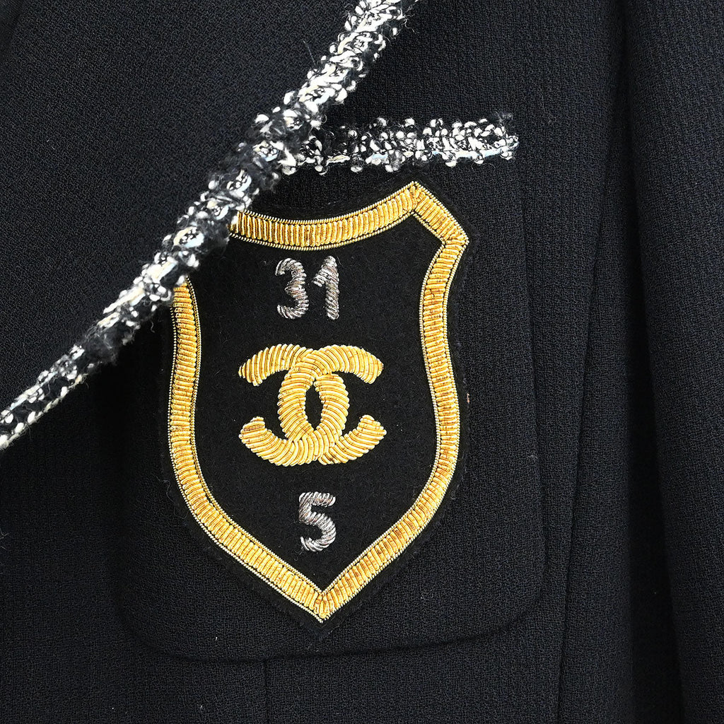 Chanel Emblem Single Breasted Jacket Black