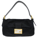 Fendi * Black Satin Baguette Handbag