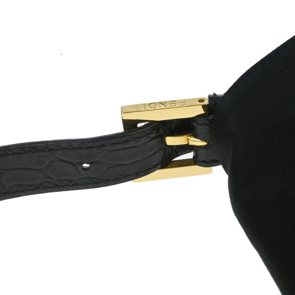 Fendi * Black Satin Baguette Handbag
