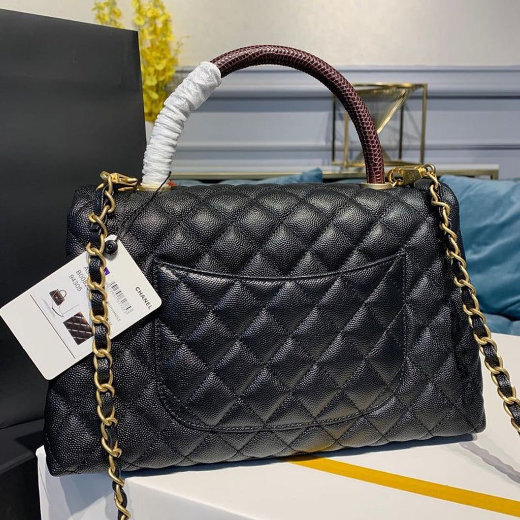 ChanelLarge GlamIap Bag With Top Handle Black For Women, WomenÃ¢â‚¬â„¢s Handbags, Shoulder And Crossbody Bags 11in/28cm A92991