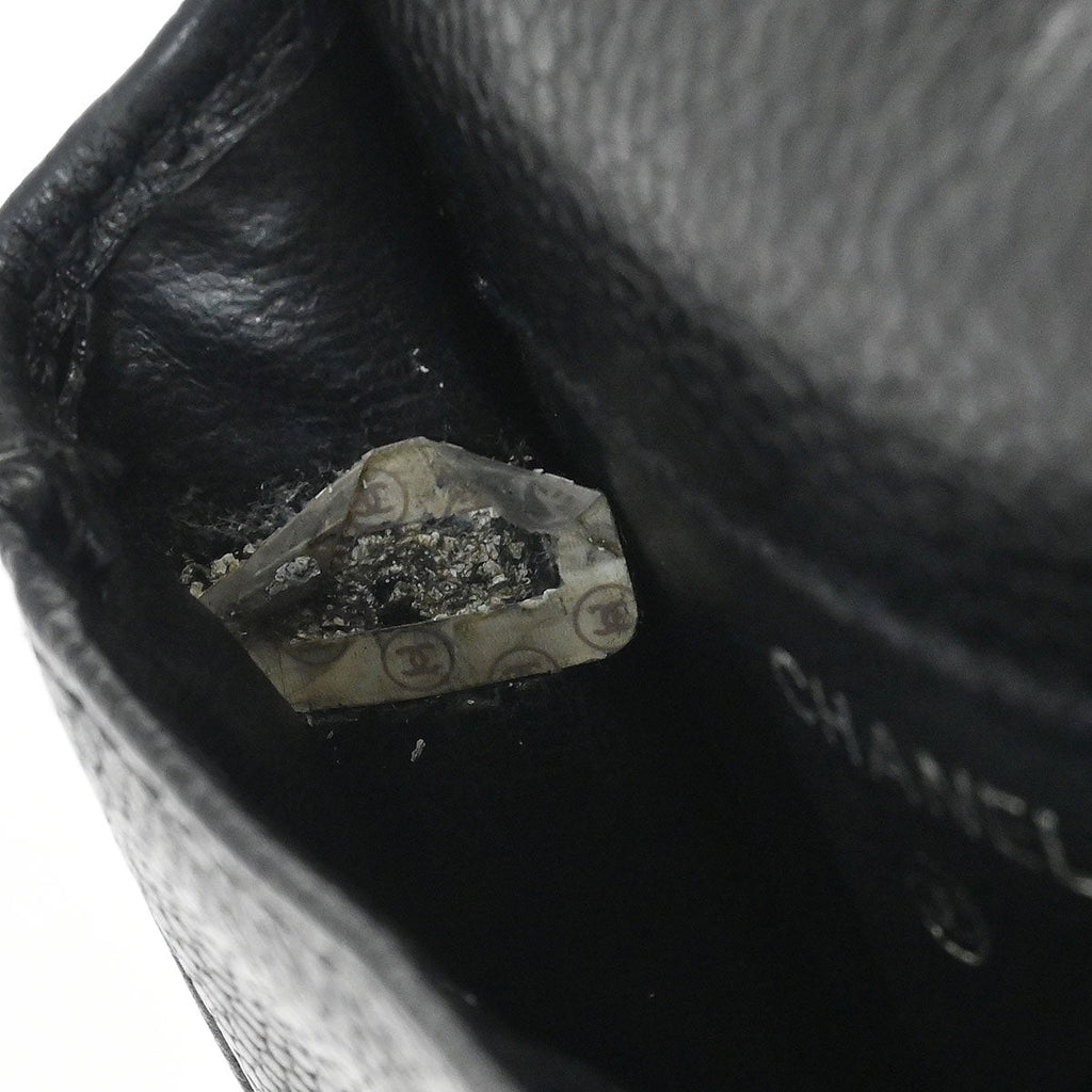 Chanel Black Caviar Skin Chain Shoulder Bag Pochette Phone Case