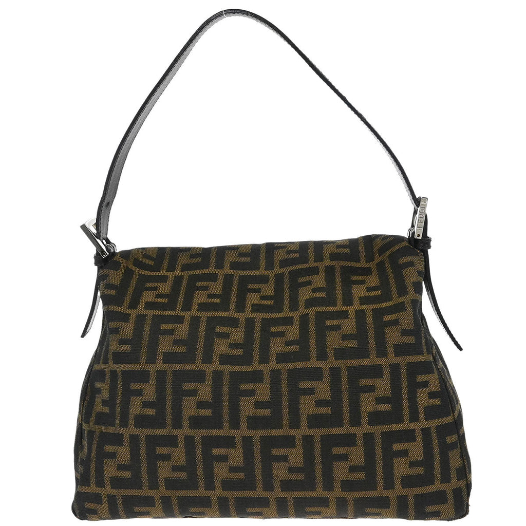 Fendi Brown Canvas Zucca Mamma Baguette Handbag