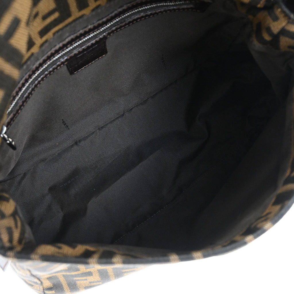 Fendi Brown Canvas Zucca Mamma Baguette Handbag