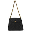 Chanel 1996-1997 Black Satin Handbag