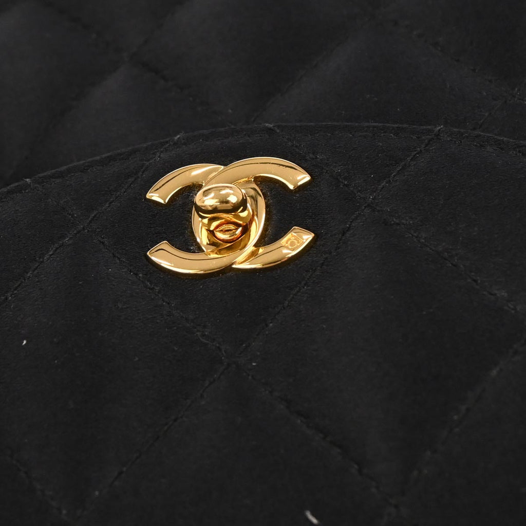 Chanel 1996-1997 Black Satin Handbag