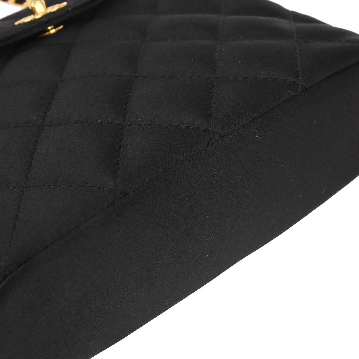 Chanel 1996-1997 Black Satin Handbag