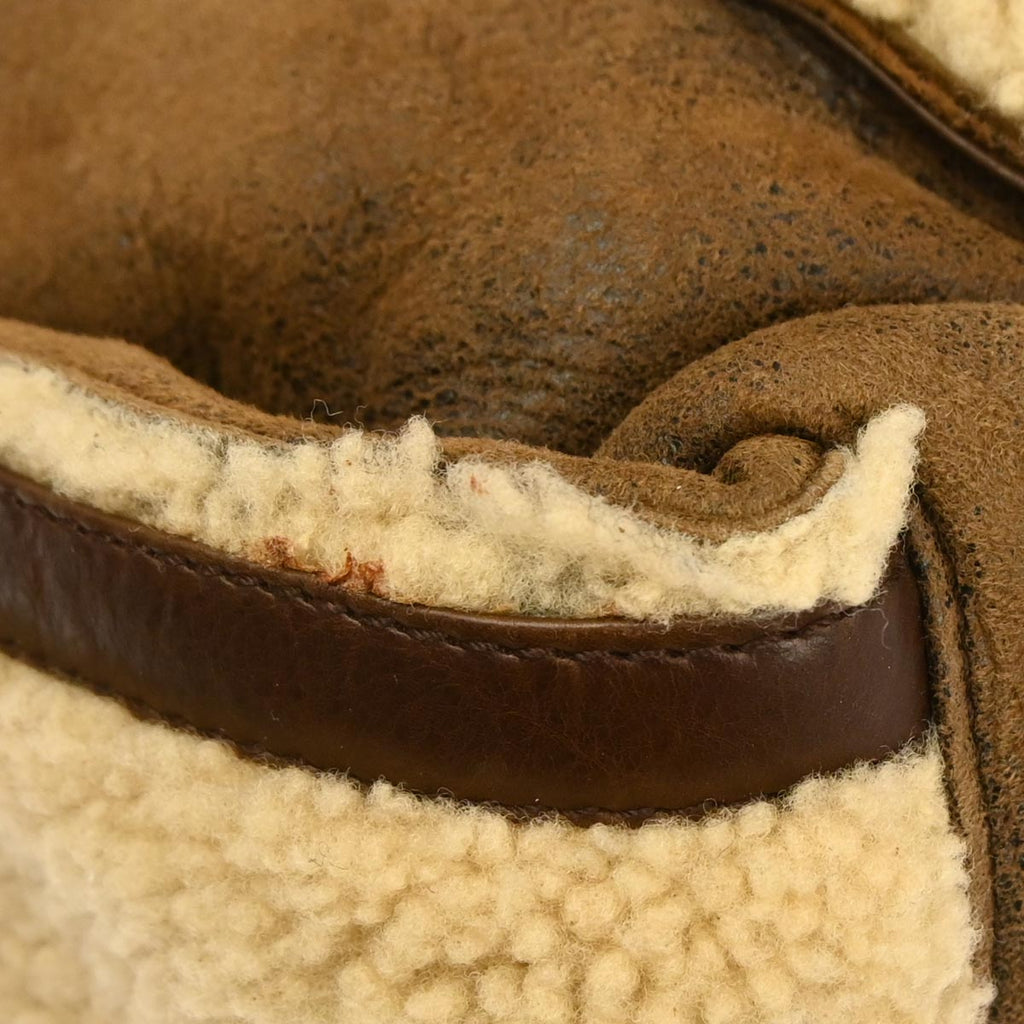 Christian Dior Brown Mouton Flight Handbag