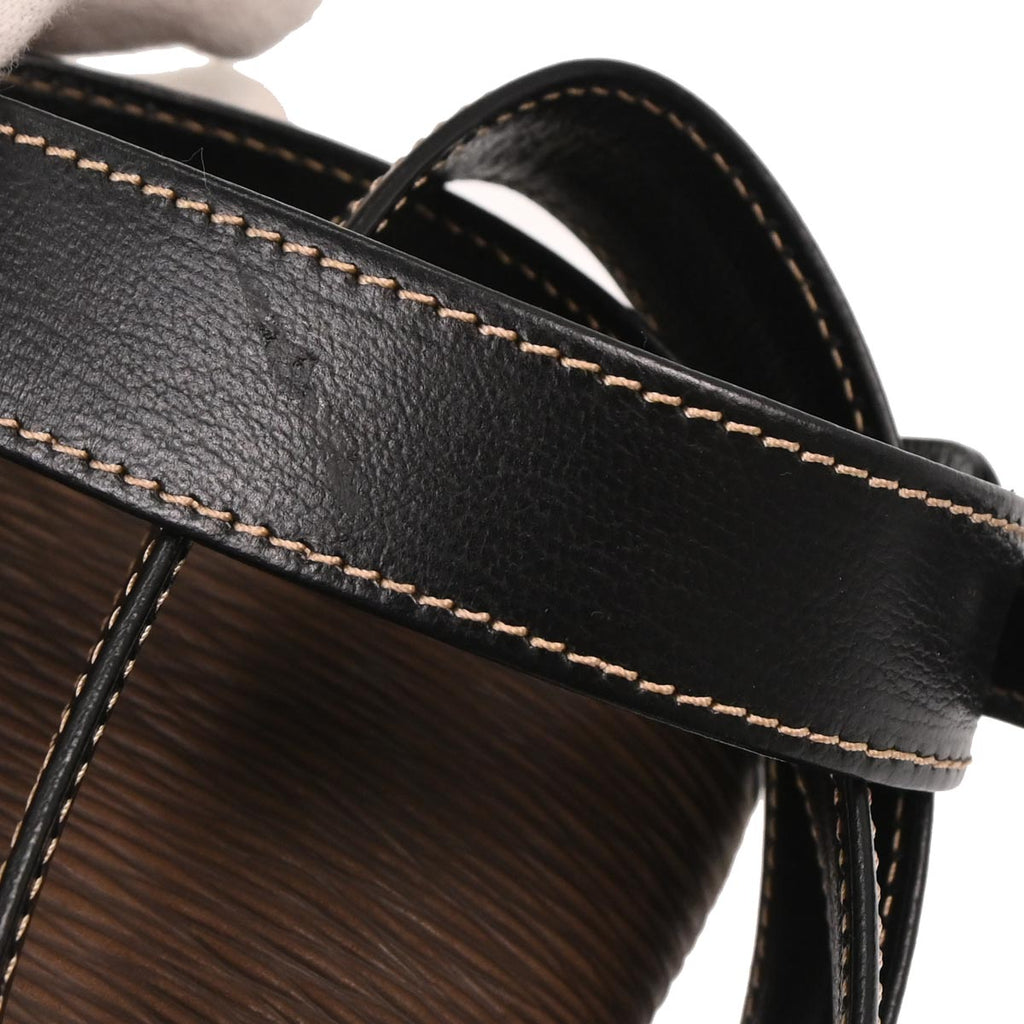 Loewe Black Brown Leather Velazquez Shoulder Bag