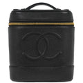 Chanel 2002-2003 Black Caviar Skin Timeless Vanity Handbag