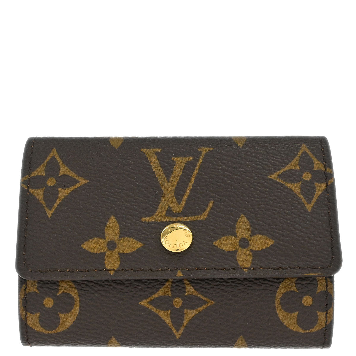 Louis Vuitton 2007 Monogram Porte Monnaie Plat Coin Case Wallet M61930