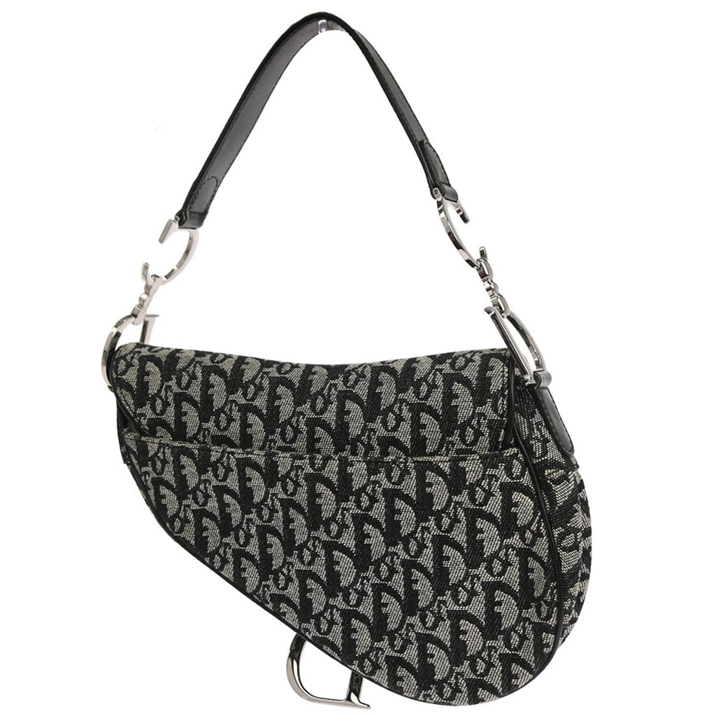 Christian Dior Black Trotter Saddle Handbag