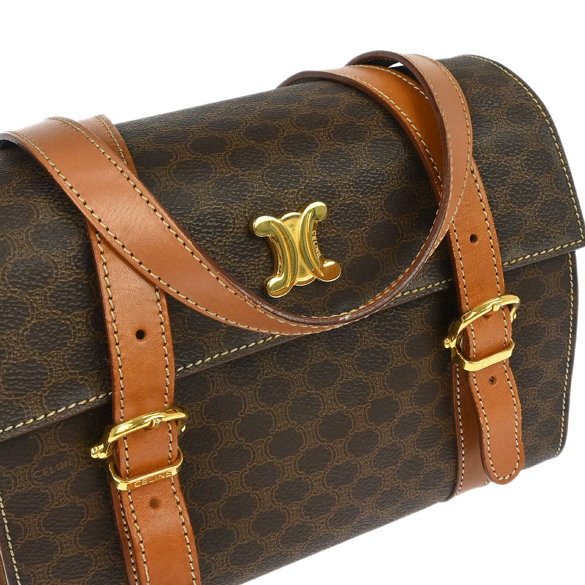 Celine Brown Macadam Handbag
