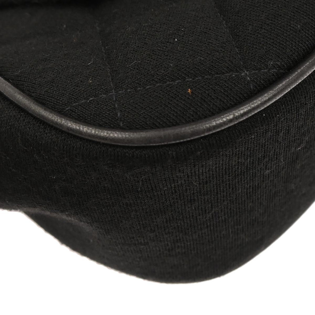 Chanel 1994-1996 Black Cotton Mademoiselle Lock Handbag