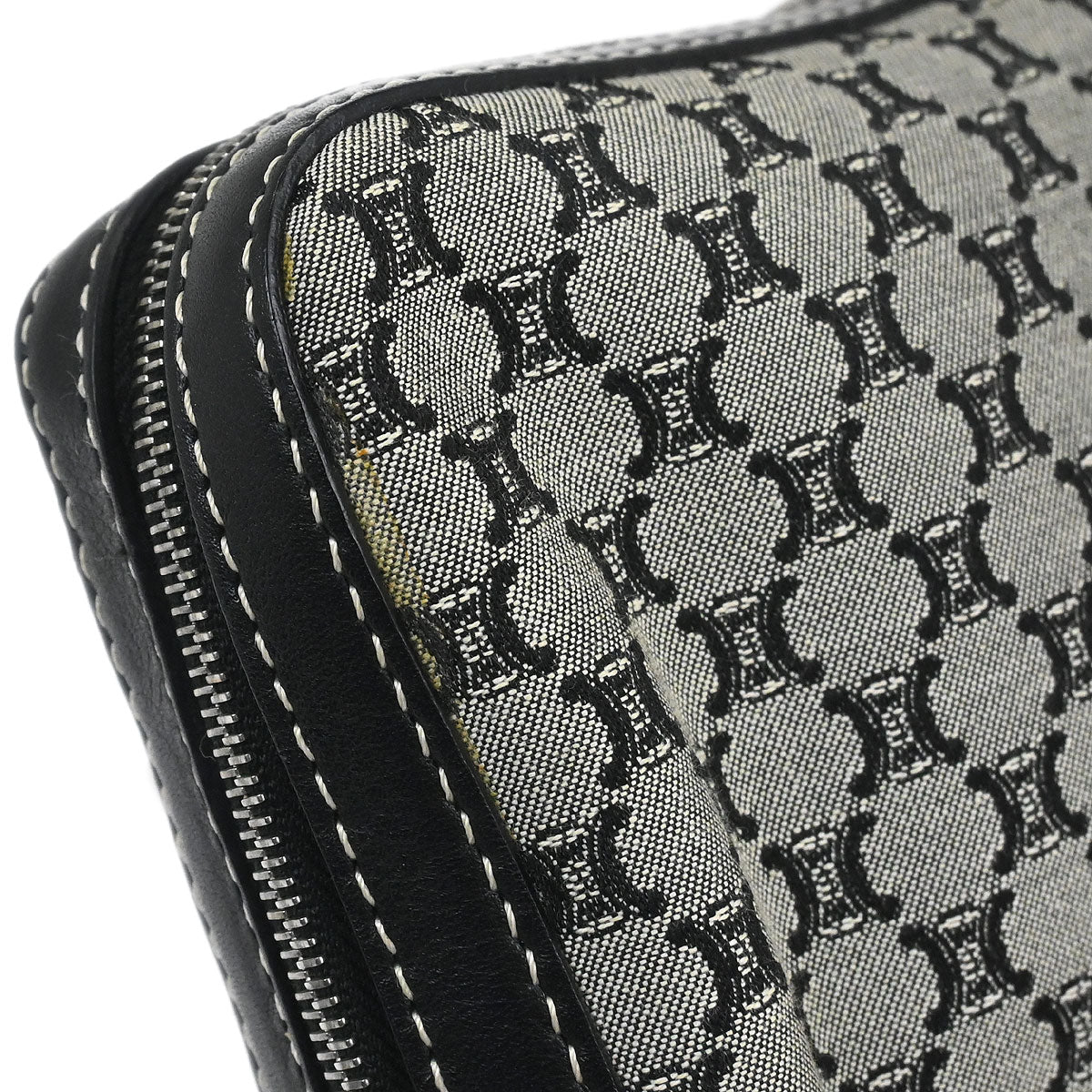 Celine Gray Canvas Macadam Shoulder Bag