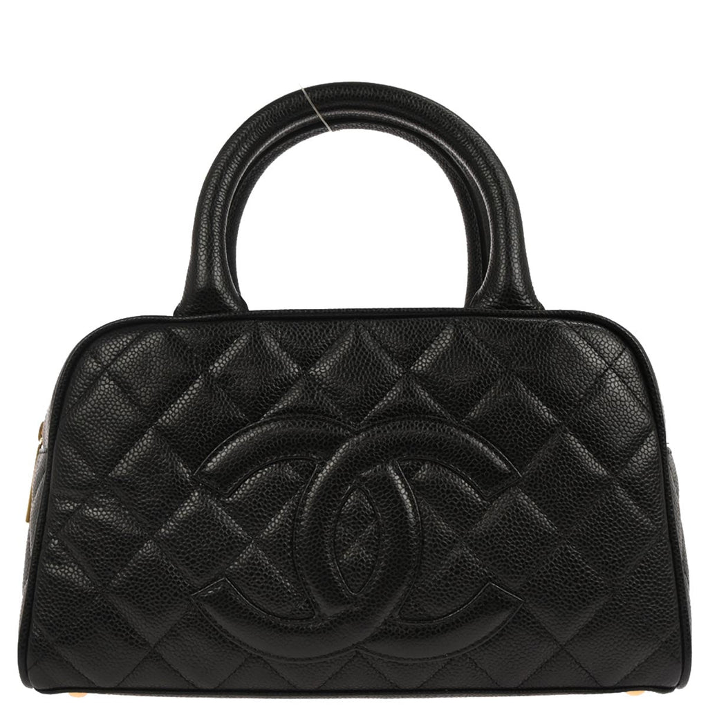 Chanel 2003-2004 Black Caviar Skin Bowling Bag 27