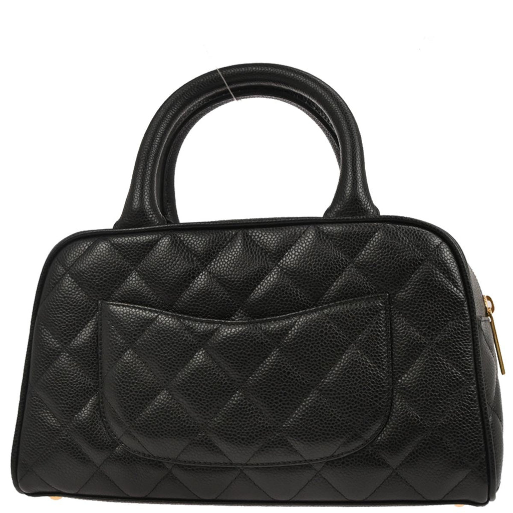 Chanel 2003-2004 Black Caviar Skin Bowling Bag 27