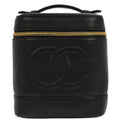 Chanel 1996-1997 Black Caviar Timeless Vanity Handbag