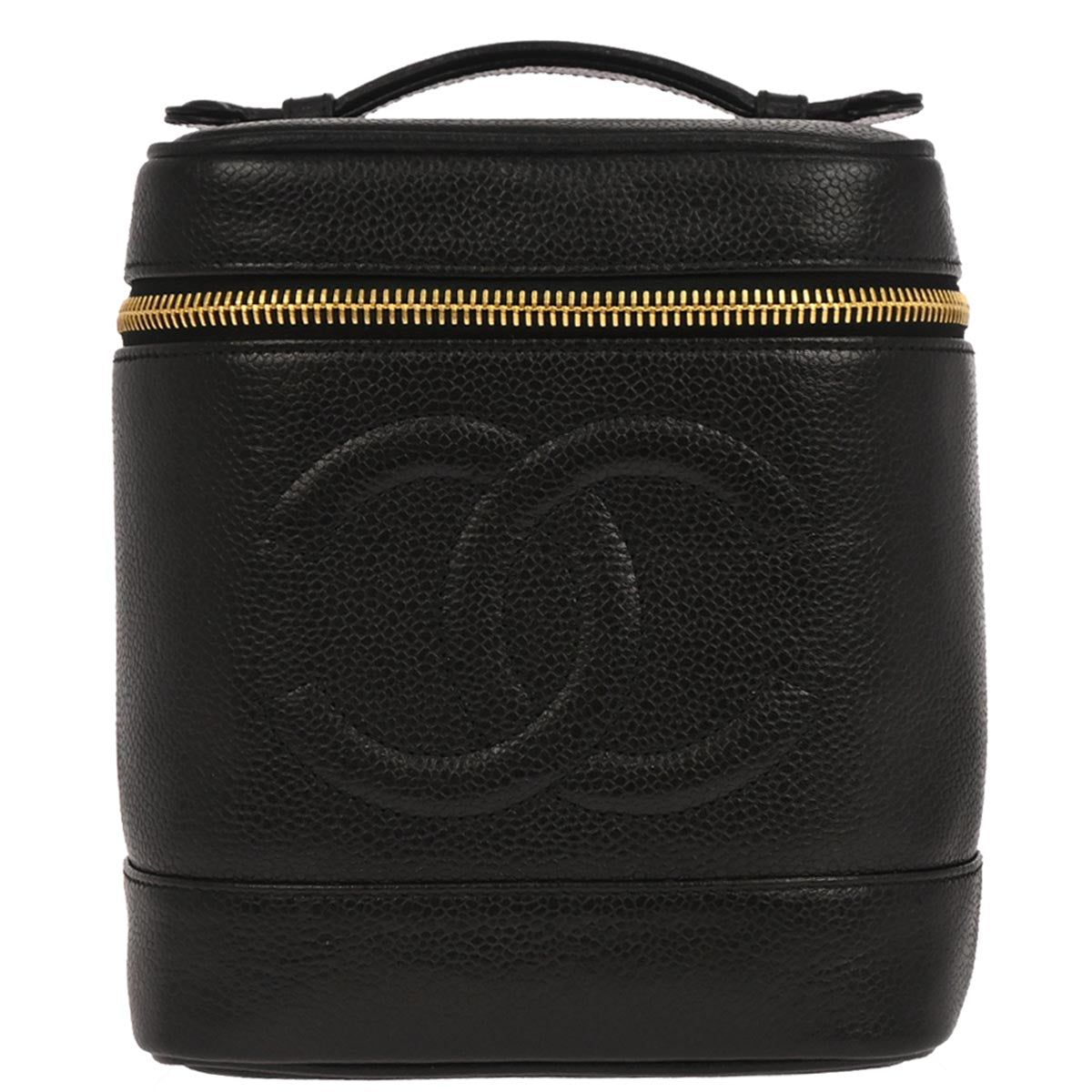 Chanel 1996-1997 Black Caviar Timeless Vanity Handbag