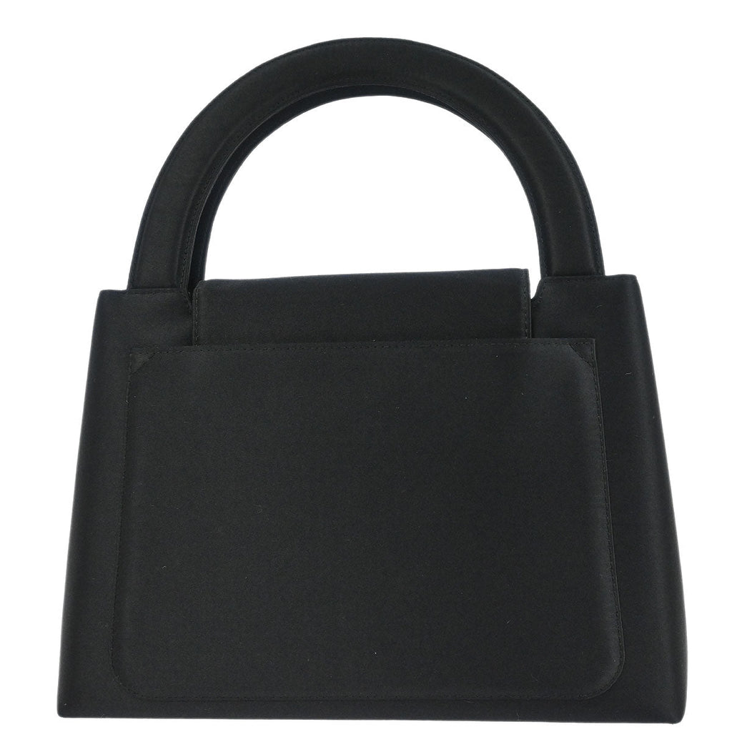 Chanel 1997-1999 Black Satin Handbag