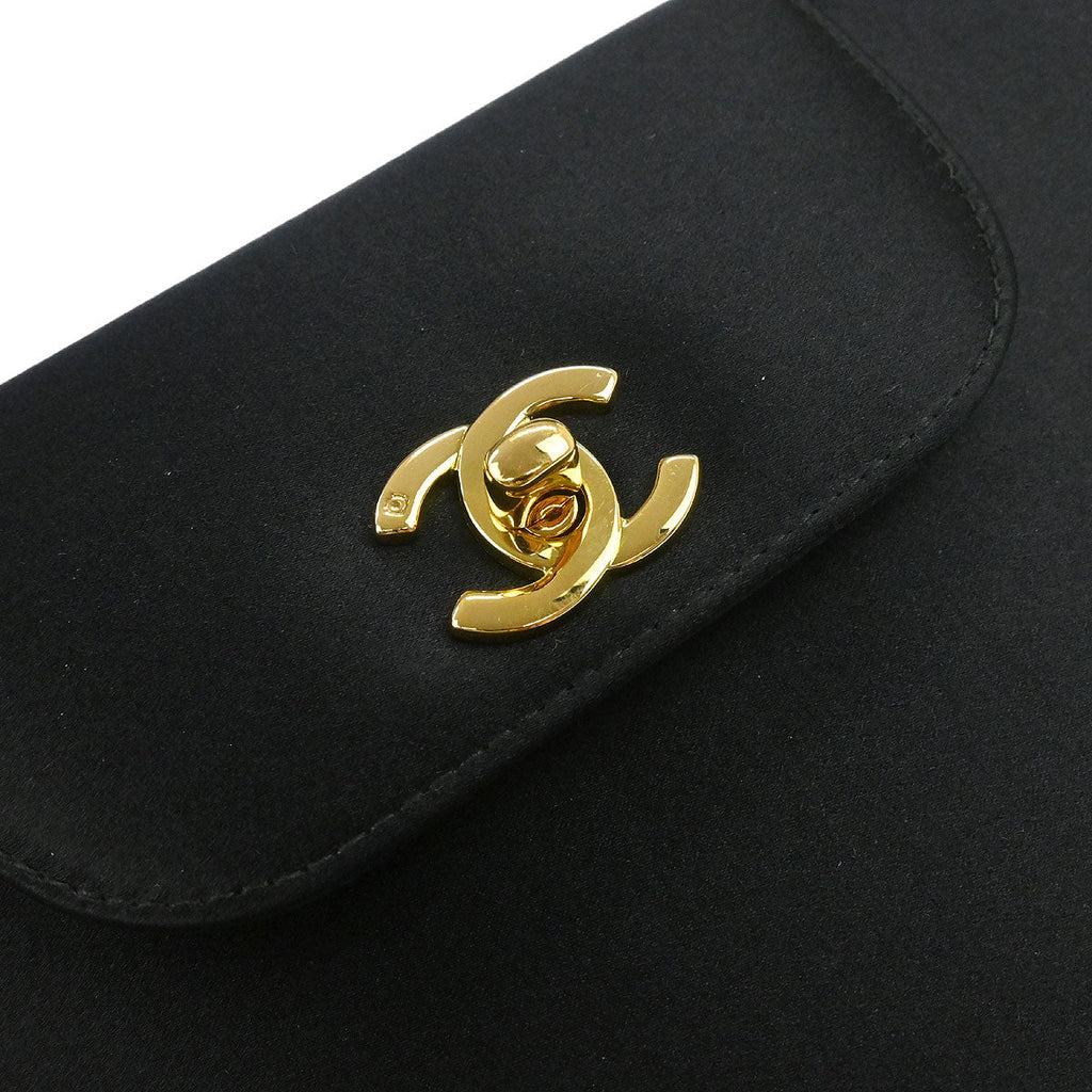 Chanel 1997-1999 Black Satin Handbag