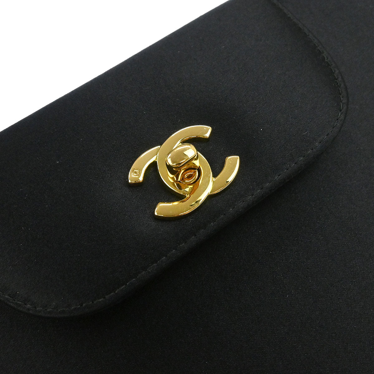 Chanel 1997-1999 Black Satin Handbag