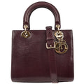 Christian Dior *Purple Lizard Medium Lady Dior 2way Shoulder Handbag