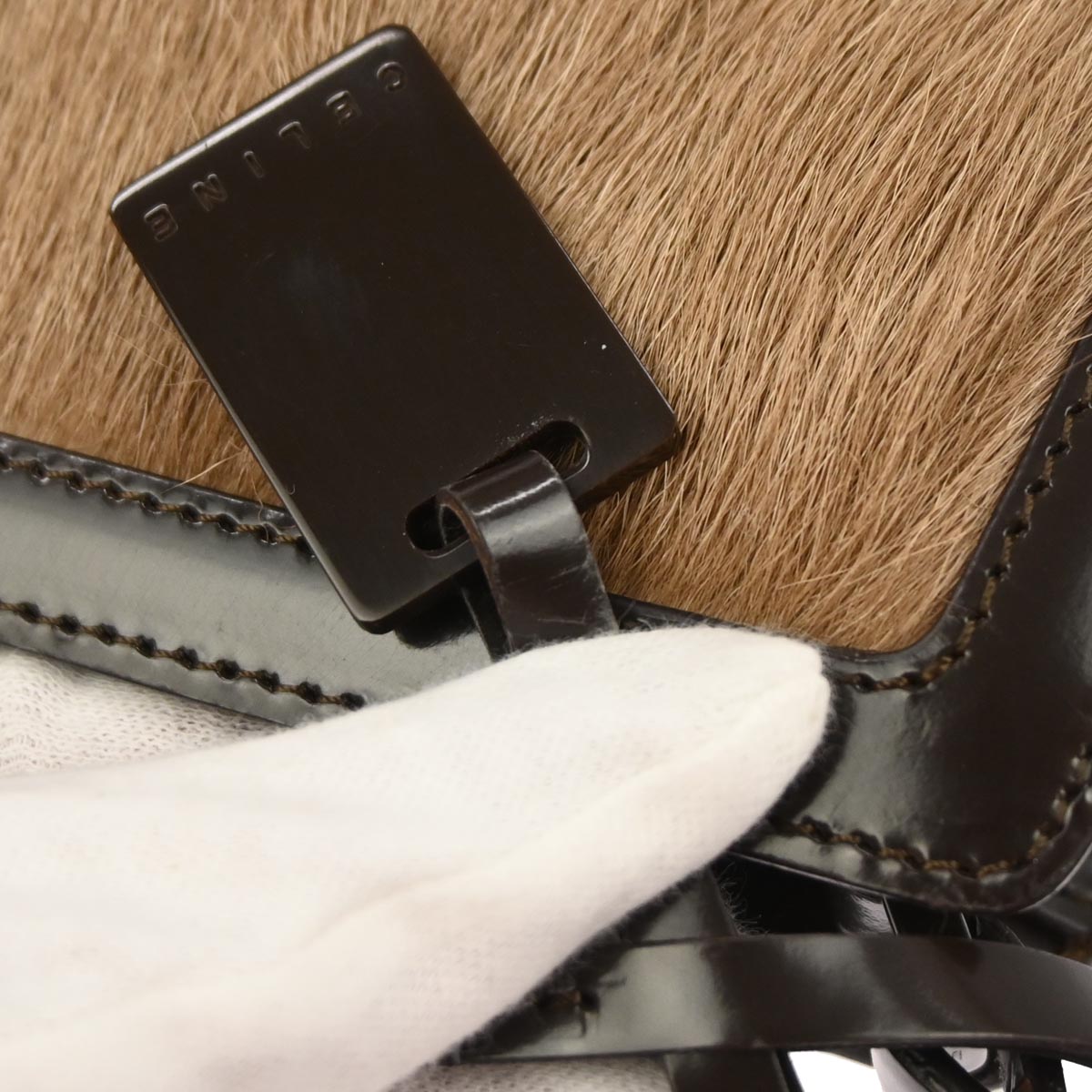 Celine Brown Pony Hair Handbag