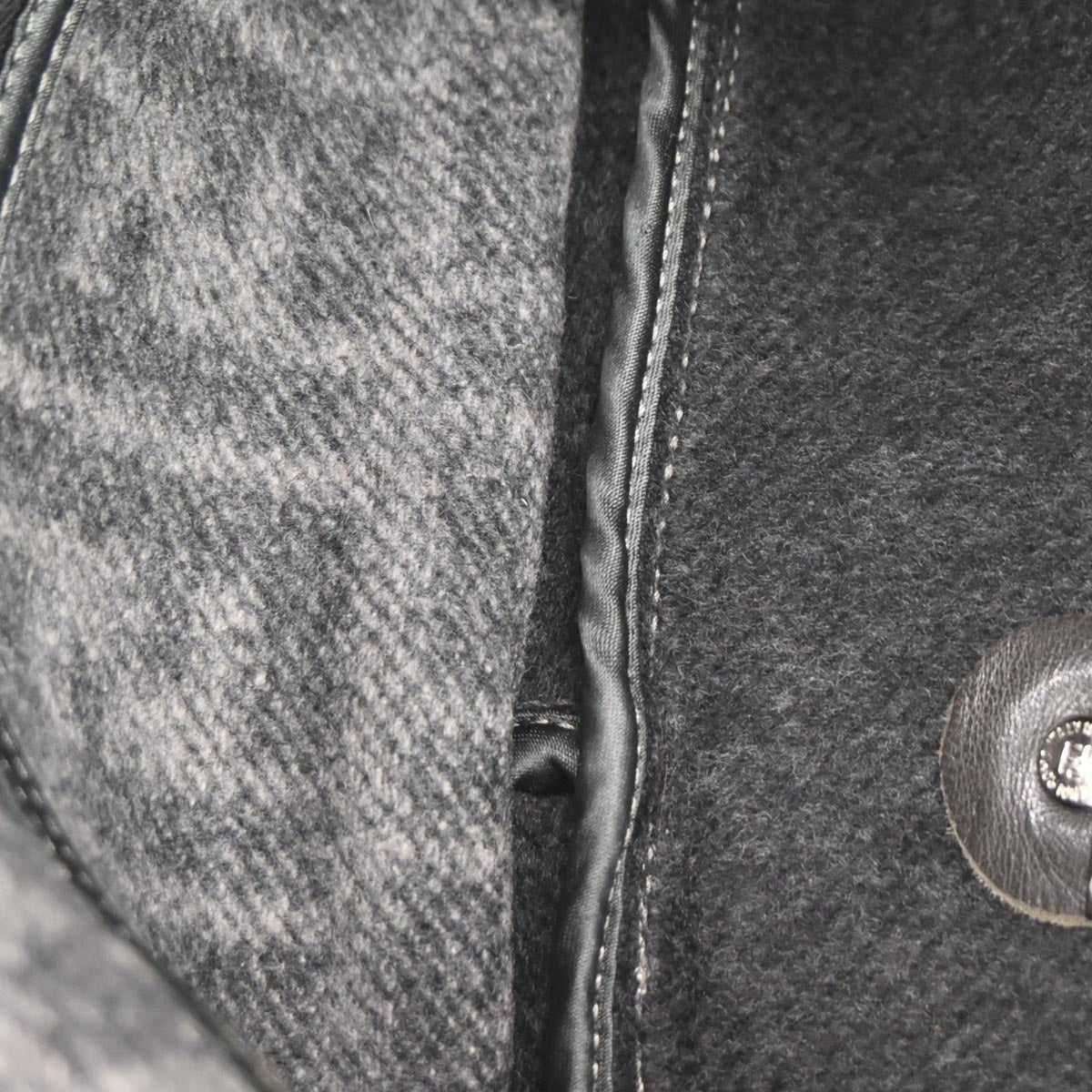 Fendi Gray Wool Zucca Baguette Handbag