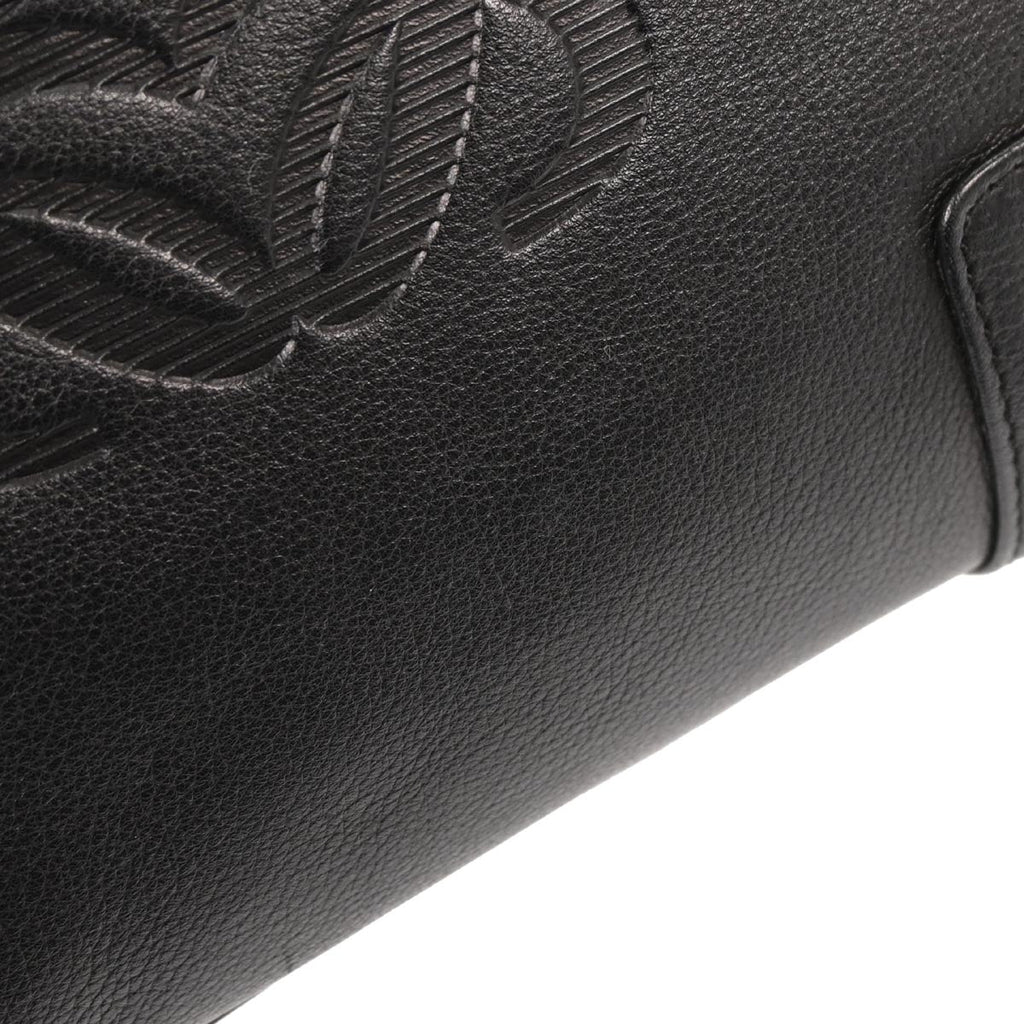 Loewe Black Leather Fusta Tote Handbag
